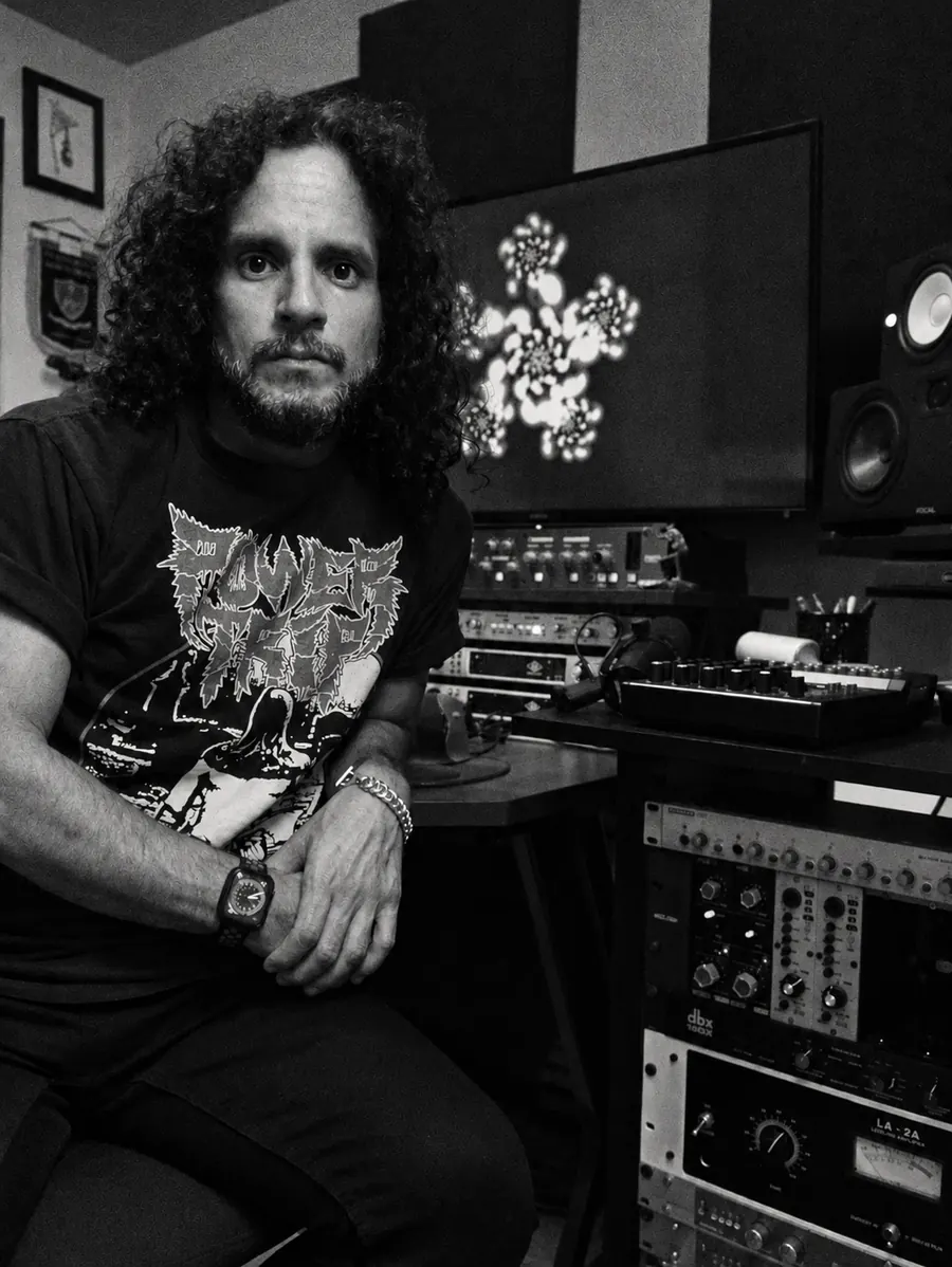 Yave Rust seated in his Richmond, VA studio